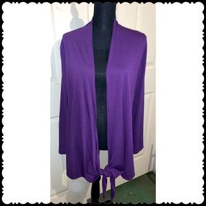 Purple Long Sleeve Cardigan